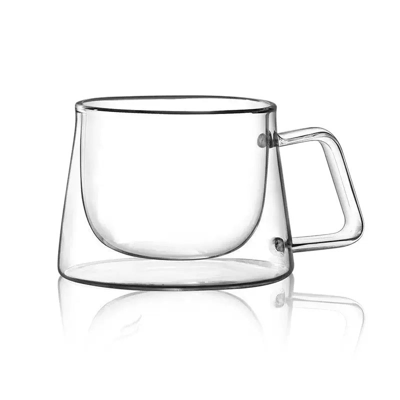 Double glass mug