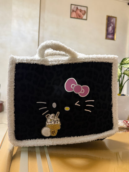 Winter bag kitty print