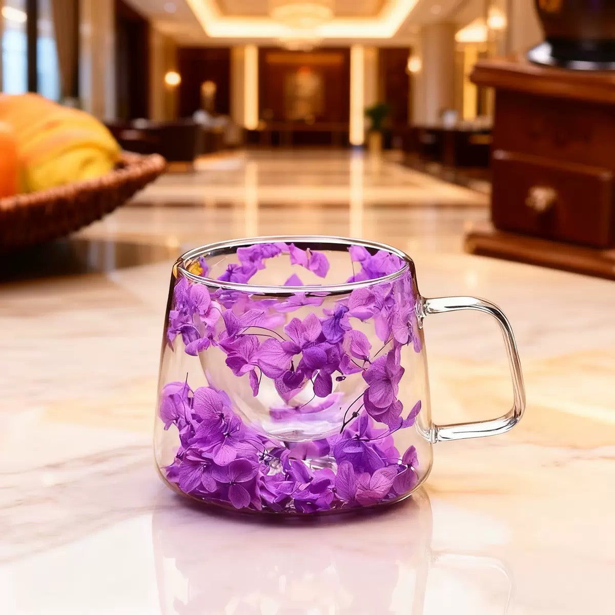 Double glass mug