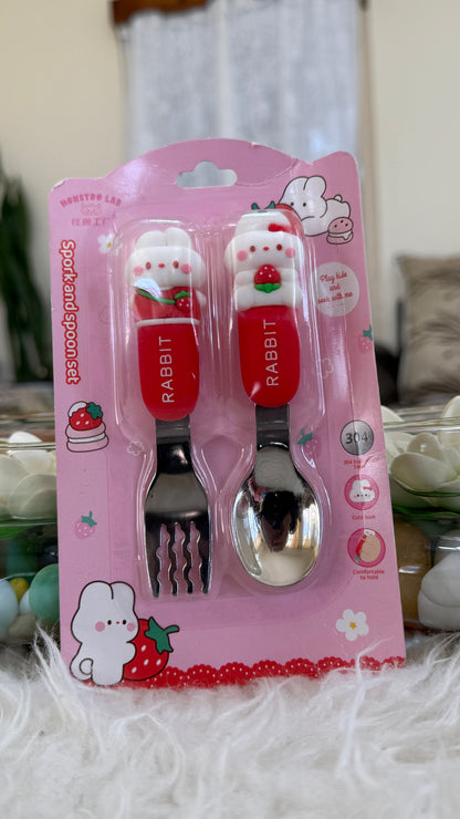 Spork and spoon set for kids