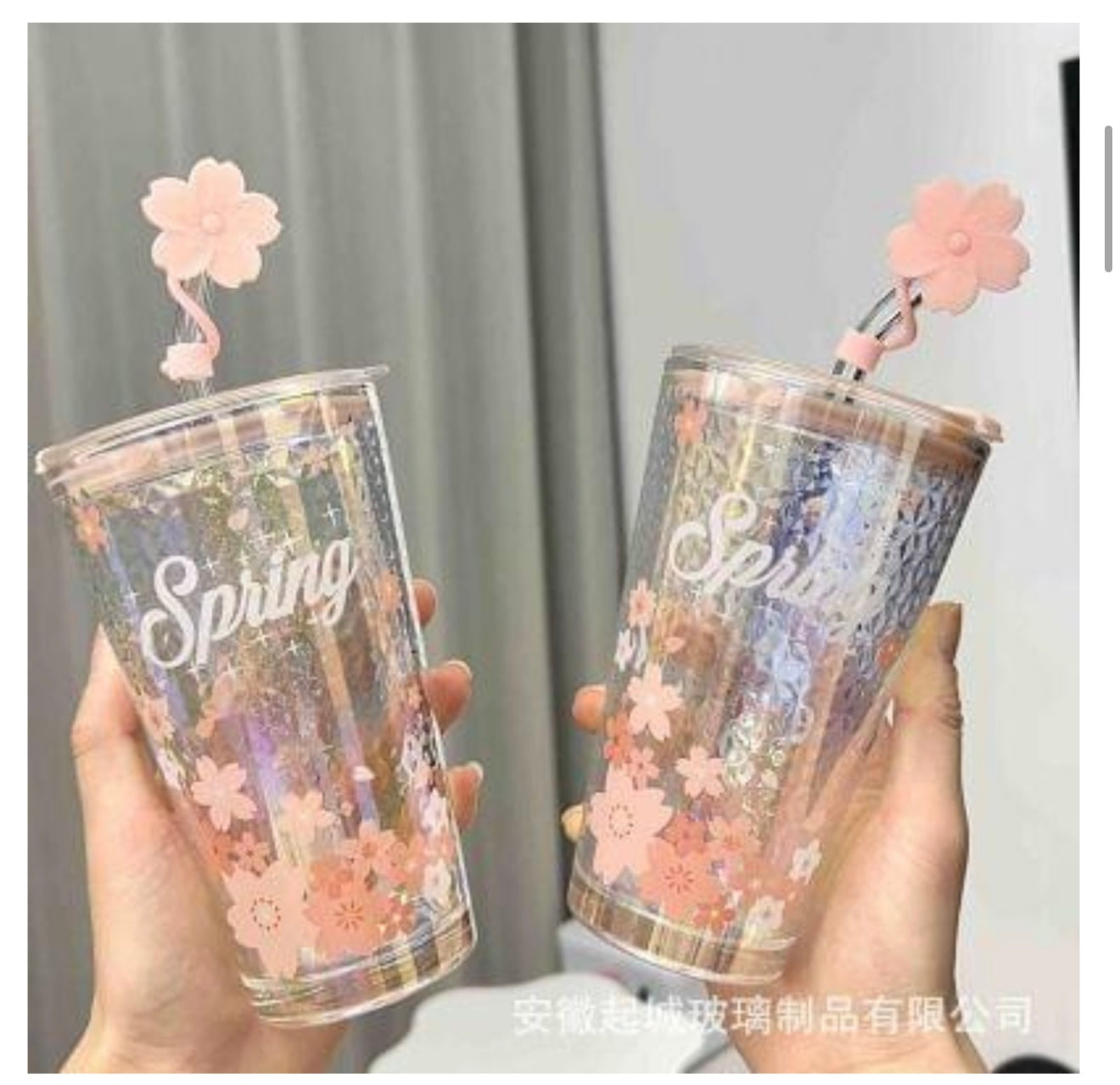 FLORAL GLASS TUMBLER