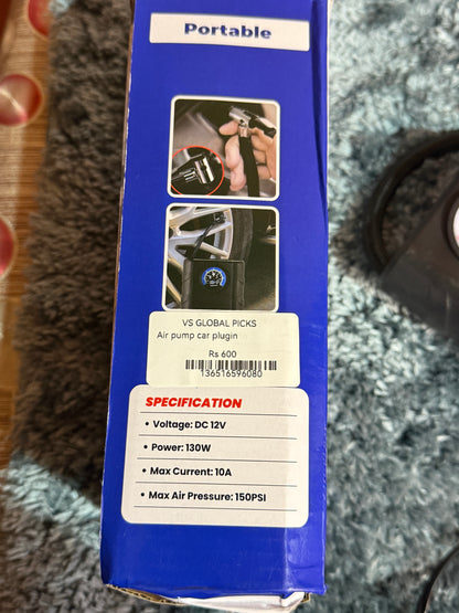 Portable air pump car plugin (pump tyre)