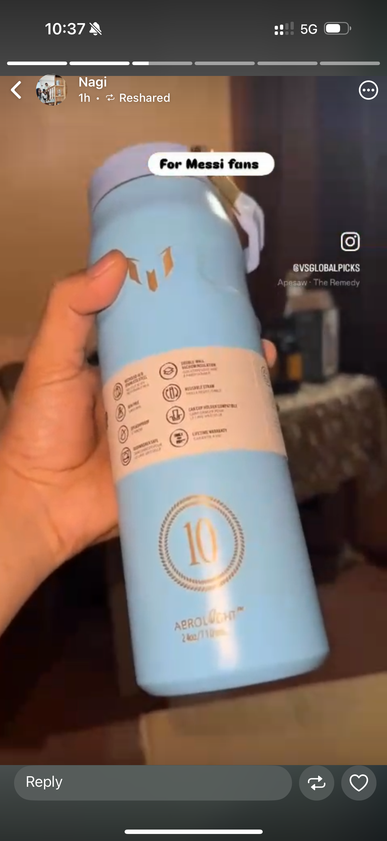 Messi bottle