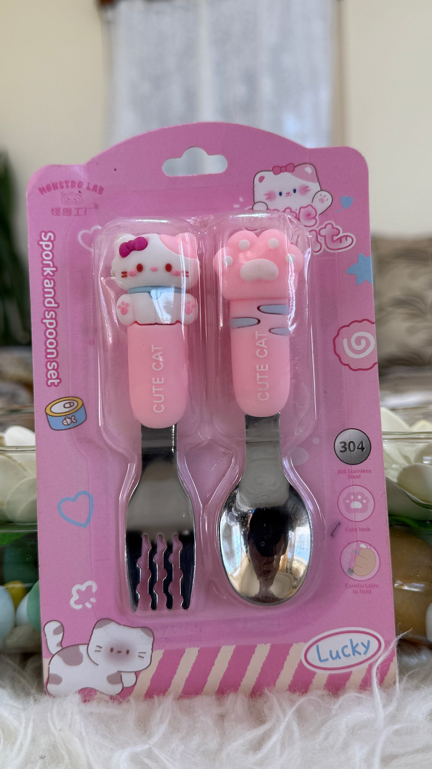 Spork and spoon set for kids