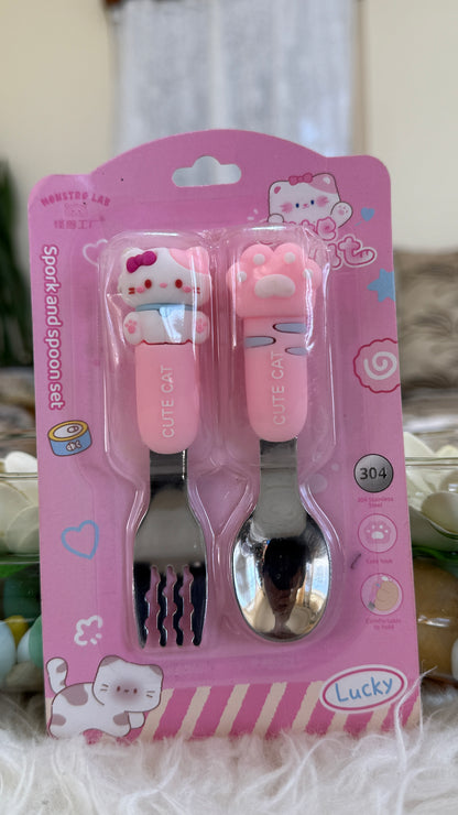 Spork and spoon set for kids