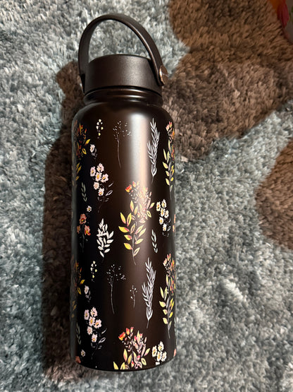 1L flower printed bottle