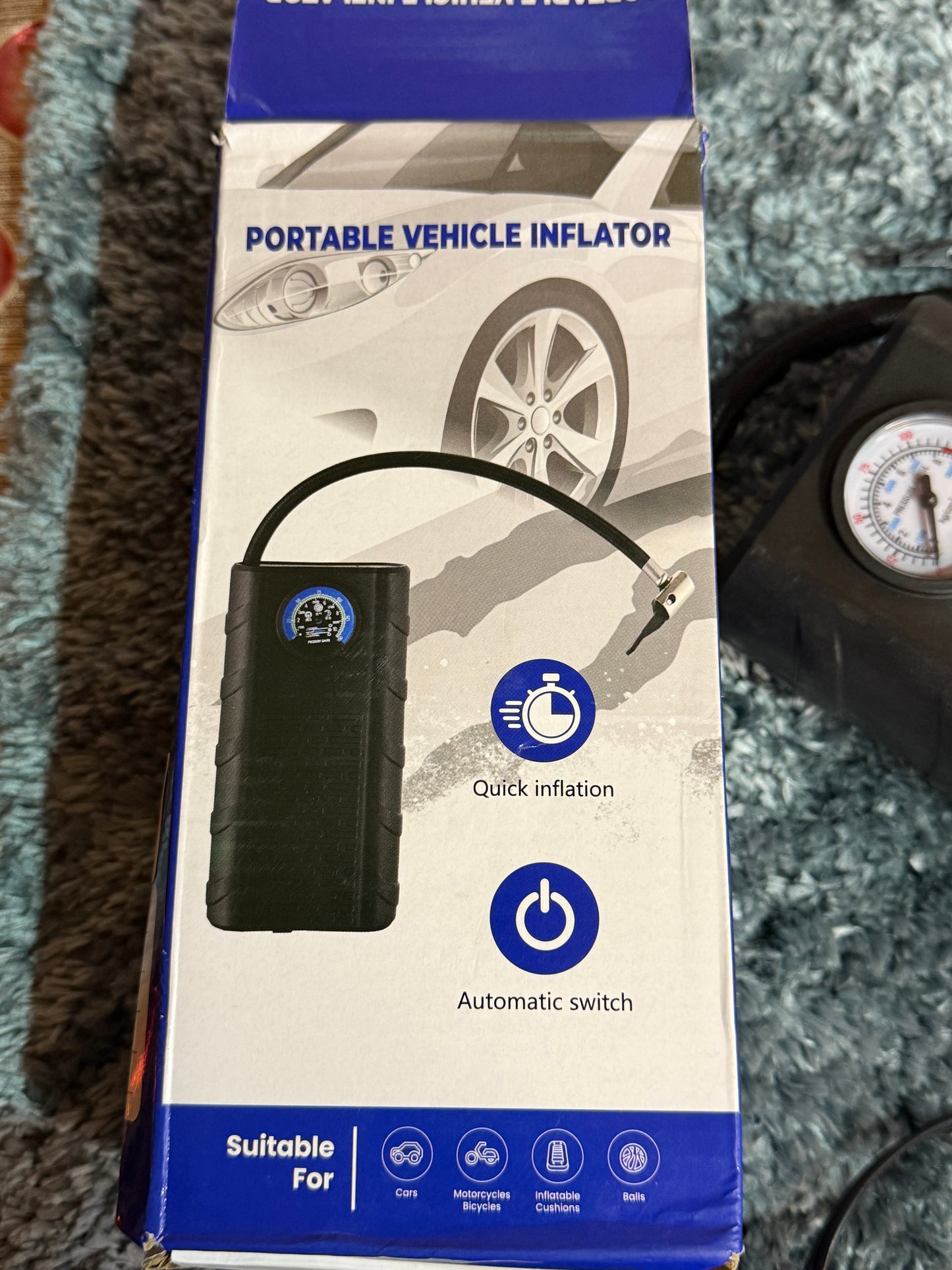Portable air pump car plugin (pump tyre)