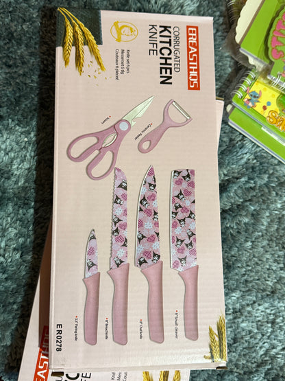 Corrugated kitchen knife