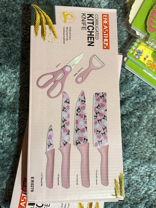 Corrugated kitchen knife