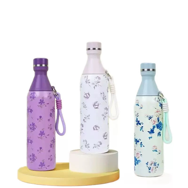 Flower printed bottle