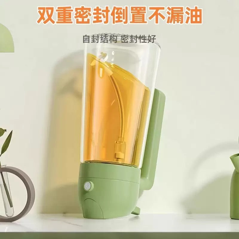 500ml 2 in 1 Olive Oil Sprayer and Oil Dispenser Bottle for Kitchen, Glass Oil Bottle with Premium Nozzle, Oil Sprayer for Air Fryer, Salad,BBQ,Roasting etc .