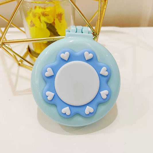 Cartoon Printed Mini Mirror Comb