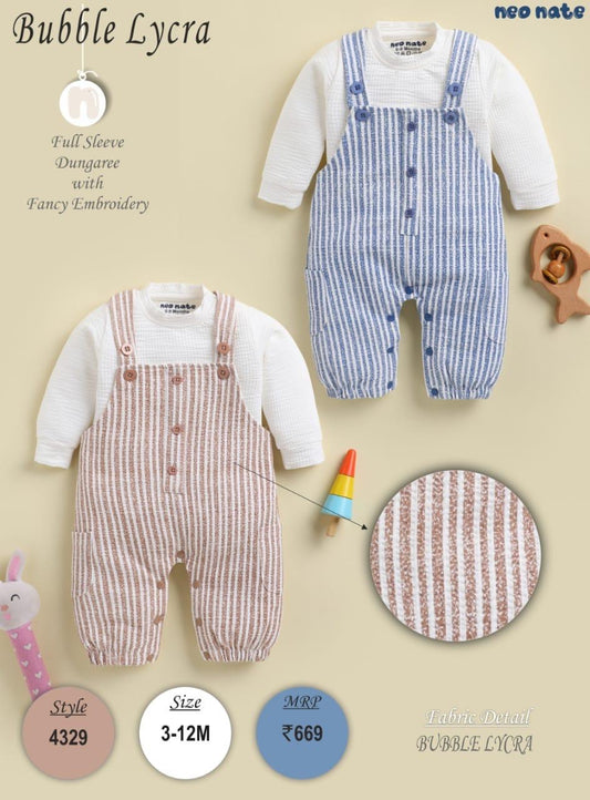 Full sleeve dungree with fancy embroidery