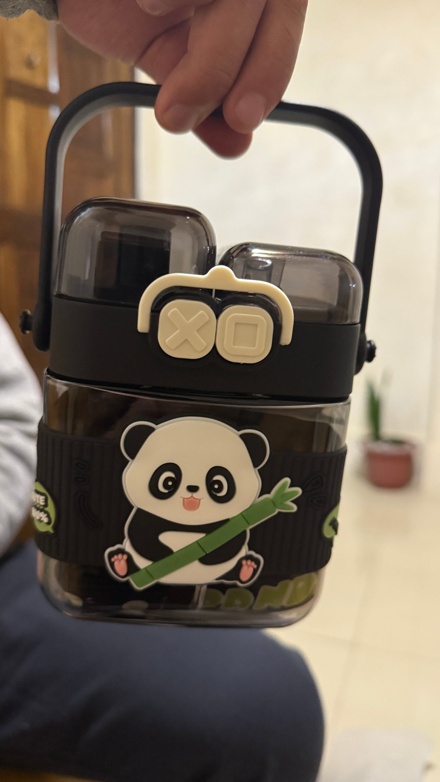 Panda dual mouth bottle