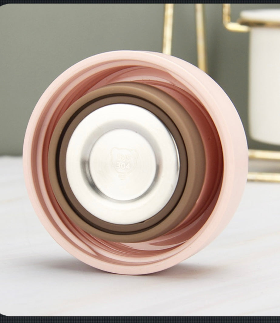 Kuangdi 5032 Insulated Cup, 304 Stainless Steel Straight Cup with Portable Steel Ring, Portable and Easy to Carry.