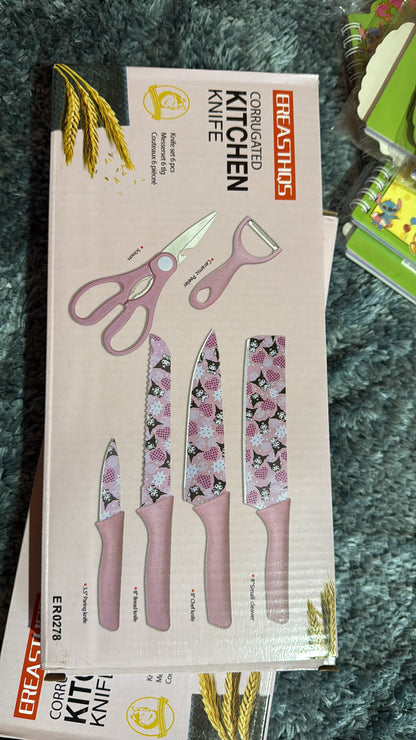 Corrugated kitchen knife