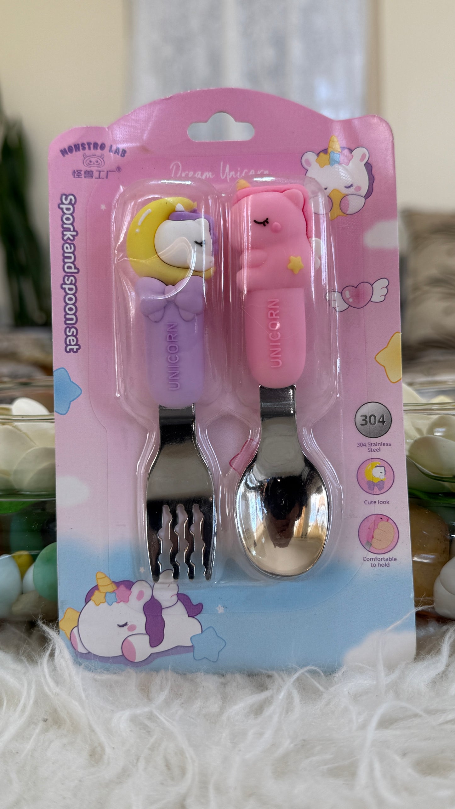Spork and spoon set for kids