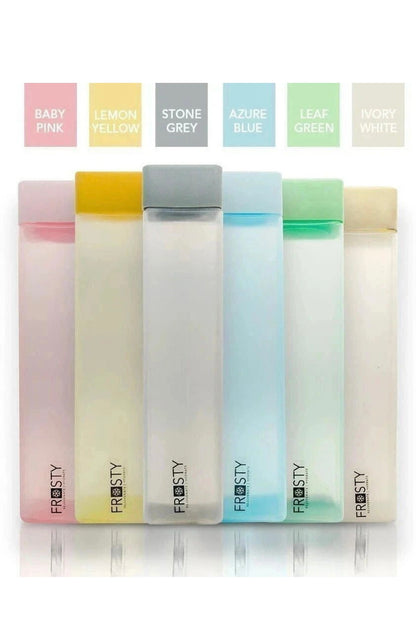 Frosty Plastic Food Grade Fridge Square Water Bottle Gift Set(6 pieces, 1L,Assorted) | 950 milliliter