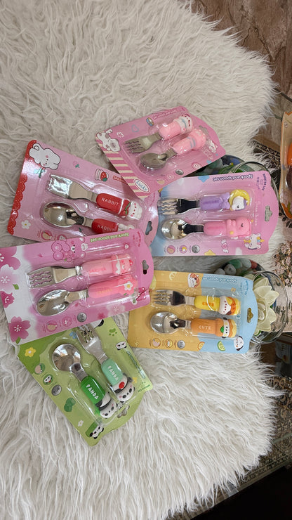Spork and spoon set for kids