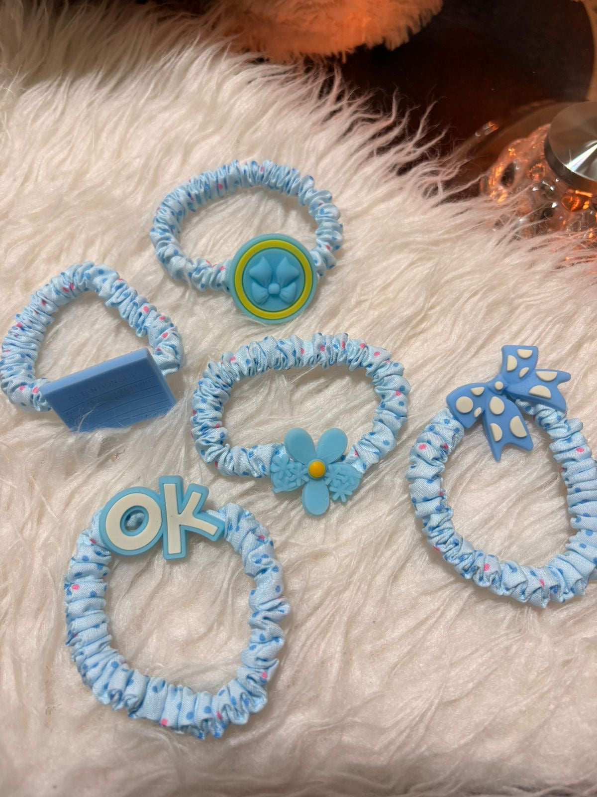 bow flower 5-plece set
rubberband