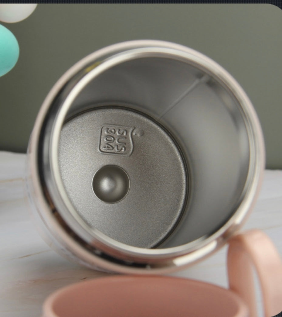 Kuangdi 5032 Insulated Cup, 304 Stainless Steel Straight Cup with Portable Steel Ring, Portable and Easy to Carry.