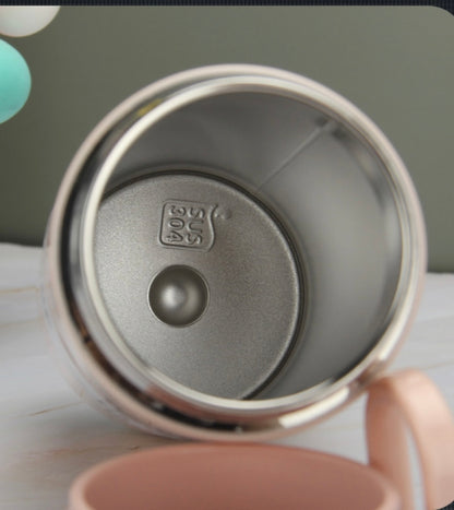 Kuangdi 5032 Insulated Cup, 304 Stainless Steel Straight Cup with Portable Steel Ring, Portable and Easy to Carry.