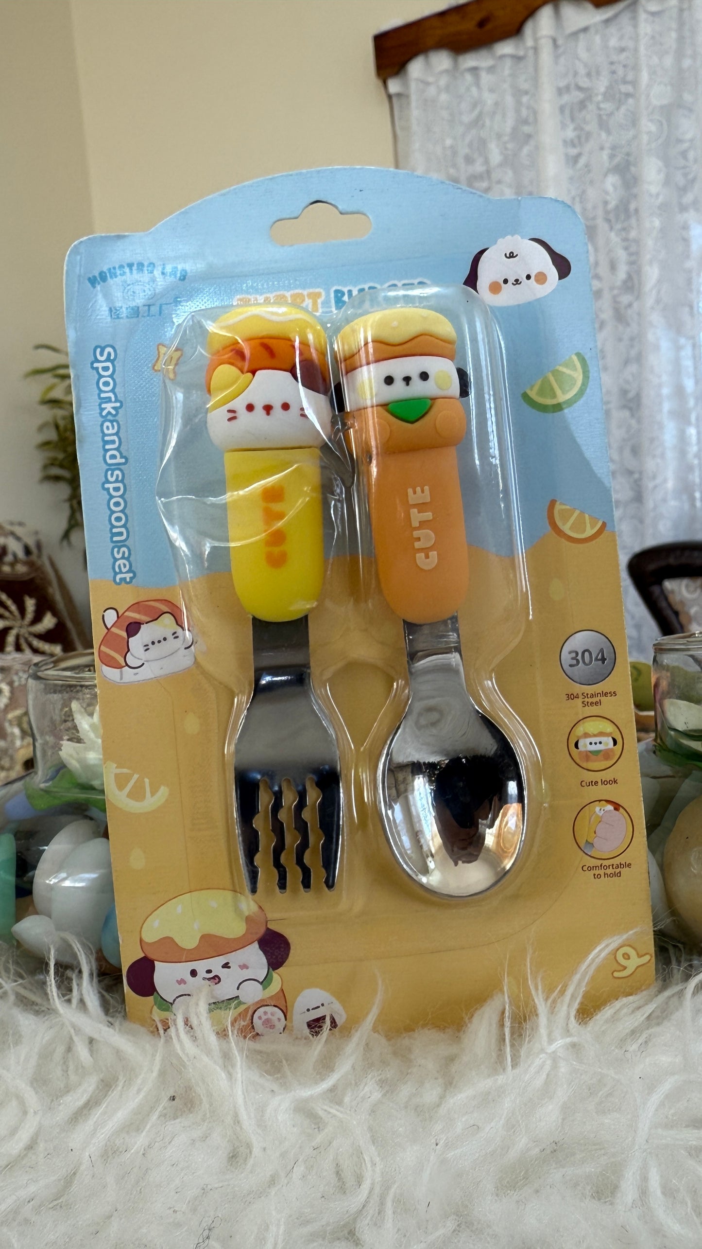 Spork and spoon set for kids