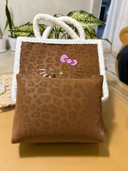 Winter bag kitty print