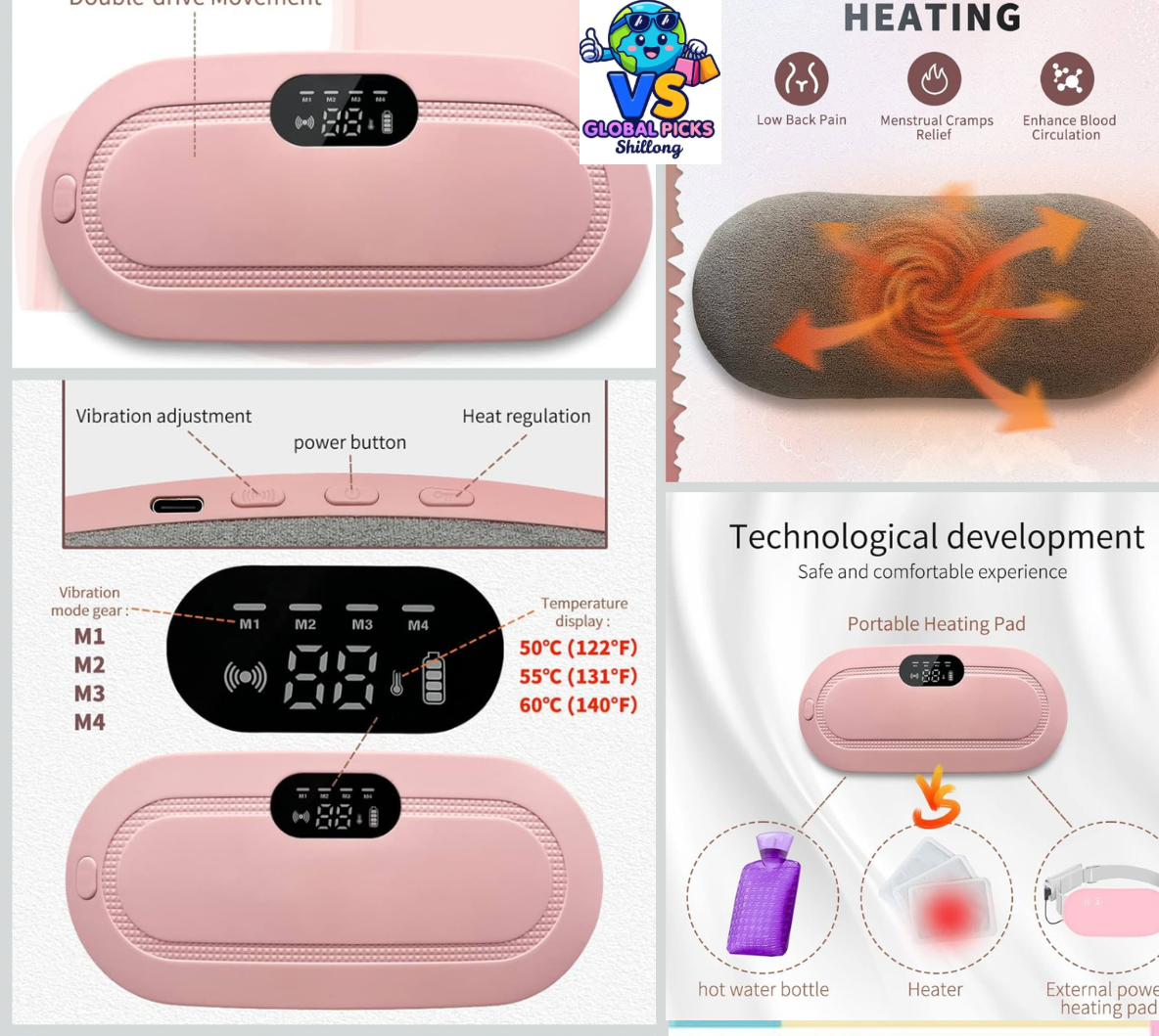 Massage Belt for Women, Warming Belt for Girls, Warming Abdomen, Warming Palace Treasure, Abdominal Heating Therapy Device, Waist Menstrual Massager .