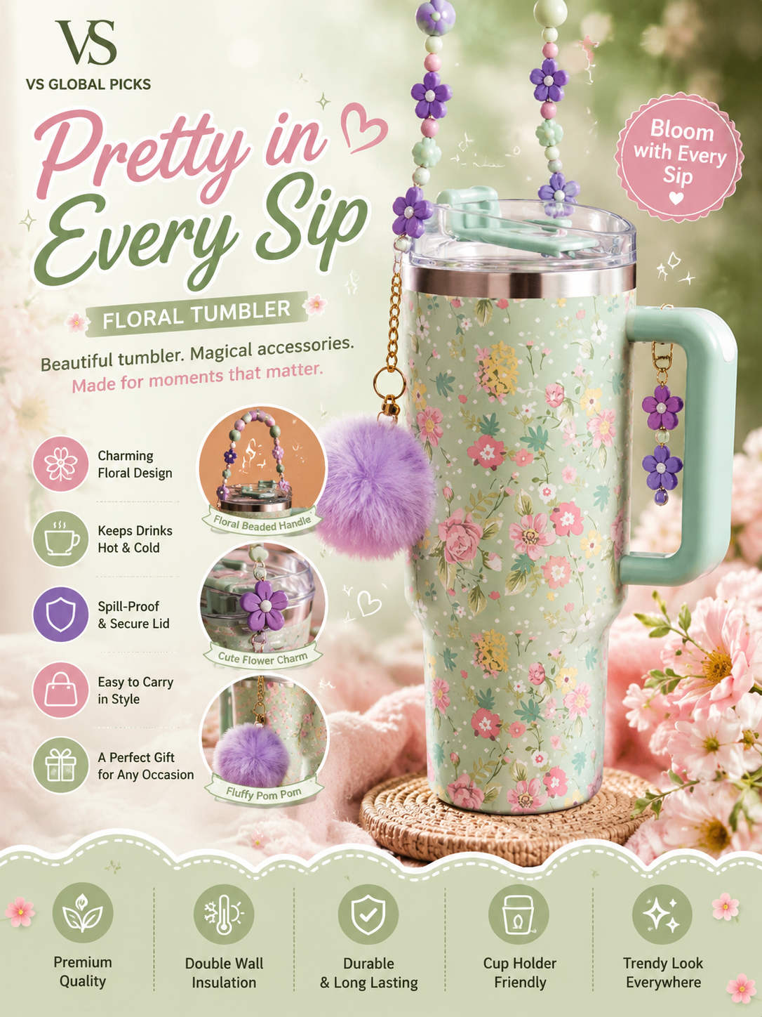 Tumbler with Accesories