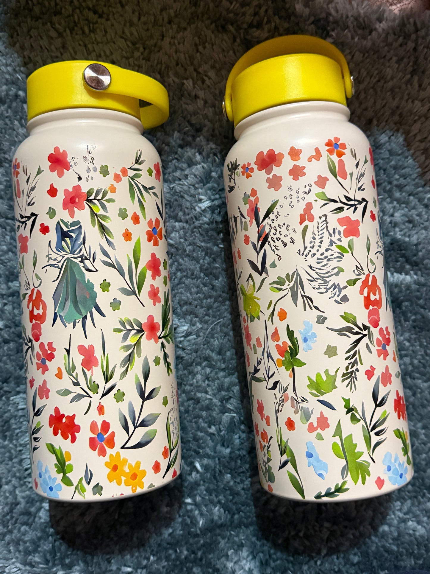 1L flower printed bottle