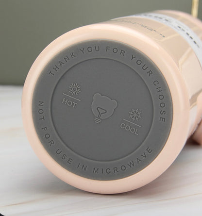 Kuangdi 5032 Insulated Cup, 304 Stainless Steel Straight Cup with Portable Steel Ring, Portable and Easy to Carry.